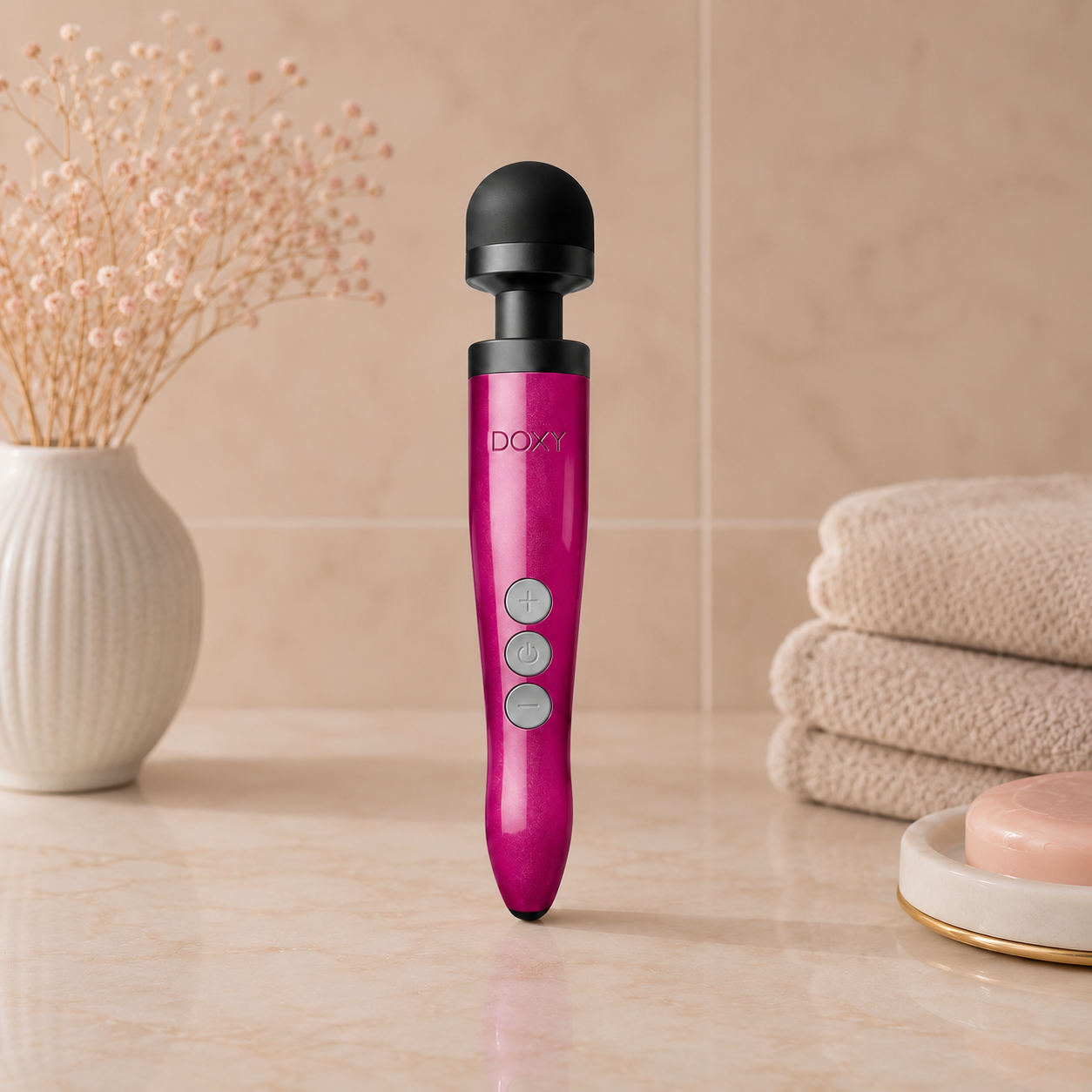 Doxy Die Cast Wand Rechargeable – Hot Pink