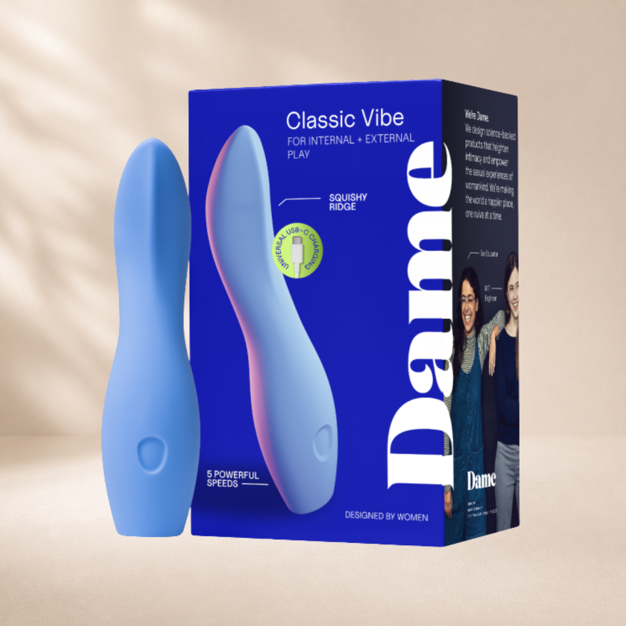 DAME Dip Classic Vibrator - Periwinkle