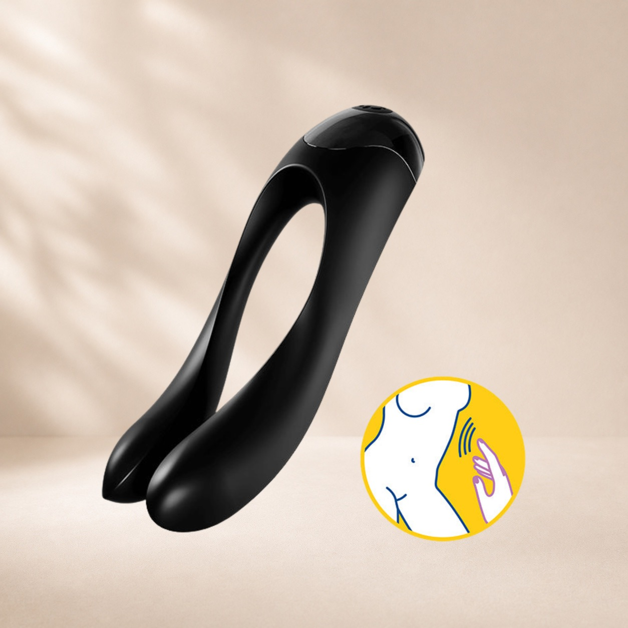 Satisfyer Candy Cane Finger Vibrator - Black