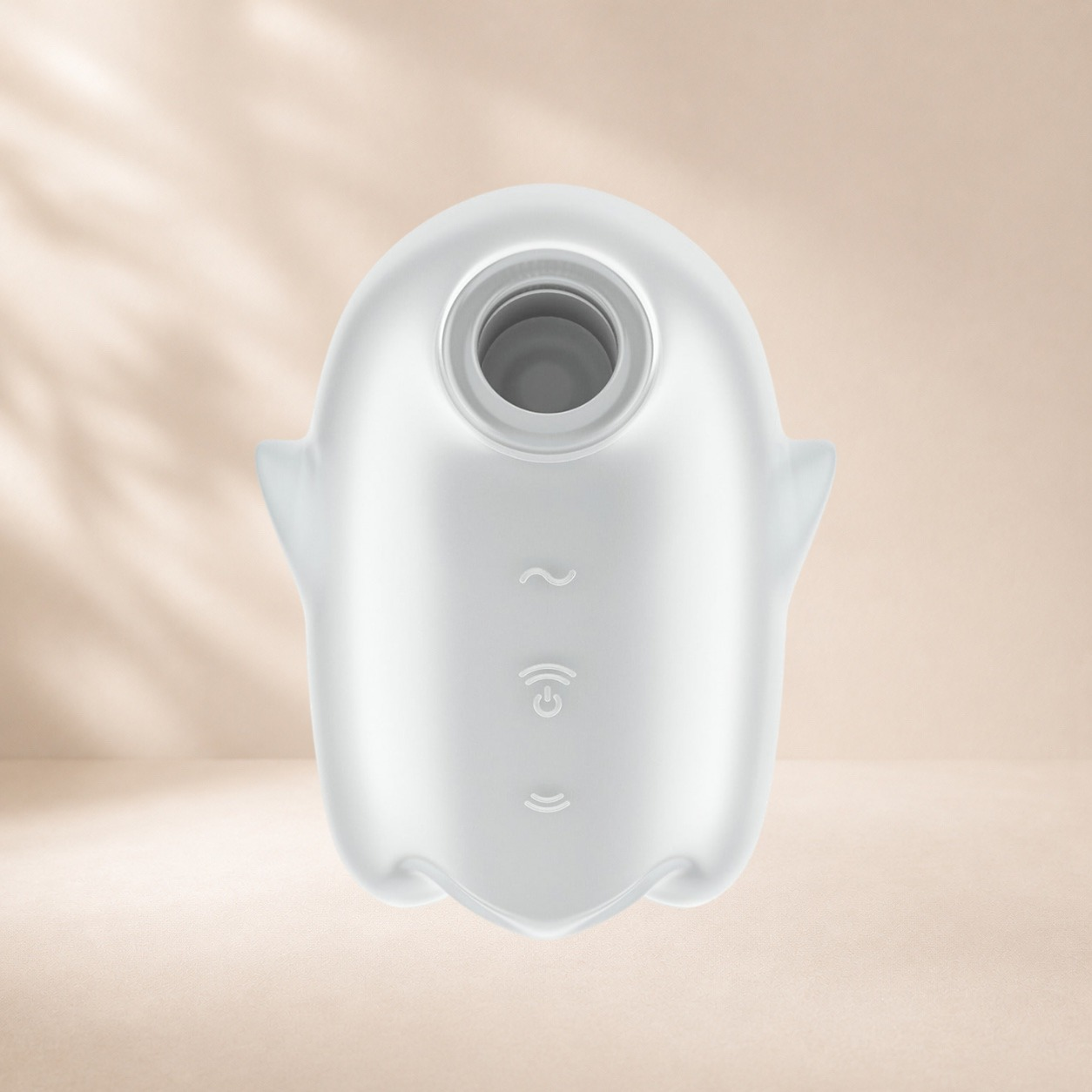 Satisfyer Glowing Ghost - White — Ghost-shaped air pulse + vibration, glow-in-the-dark surface
