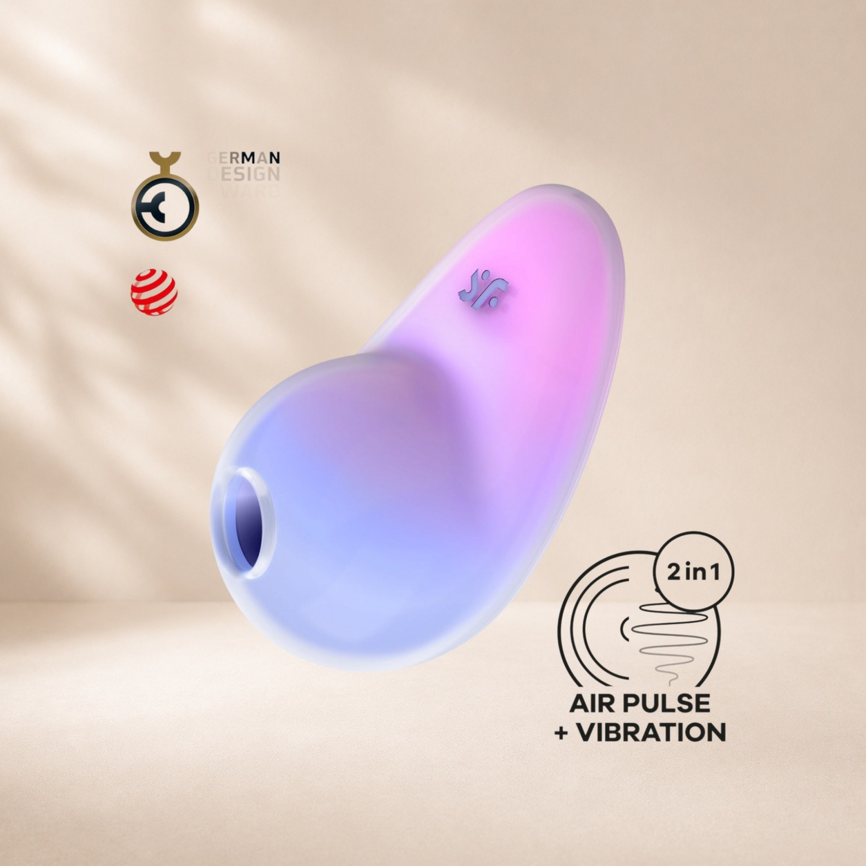 Satisfyer Pixie Dust - Violet/Pink — Split design, two openings for varied stimulation