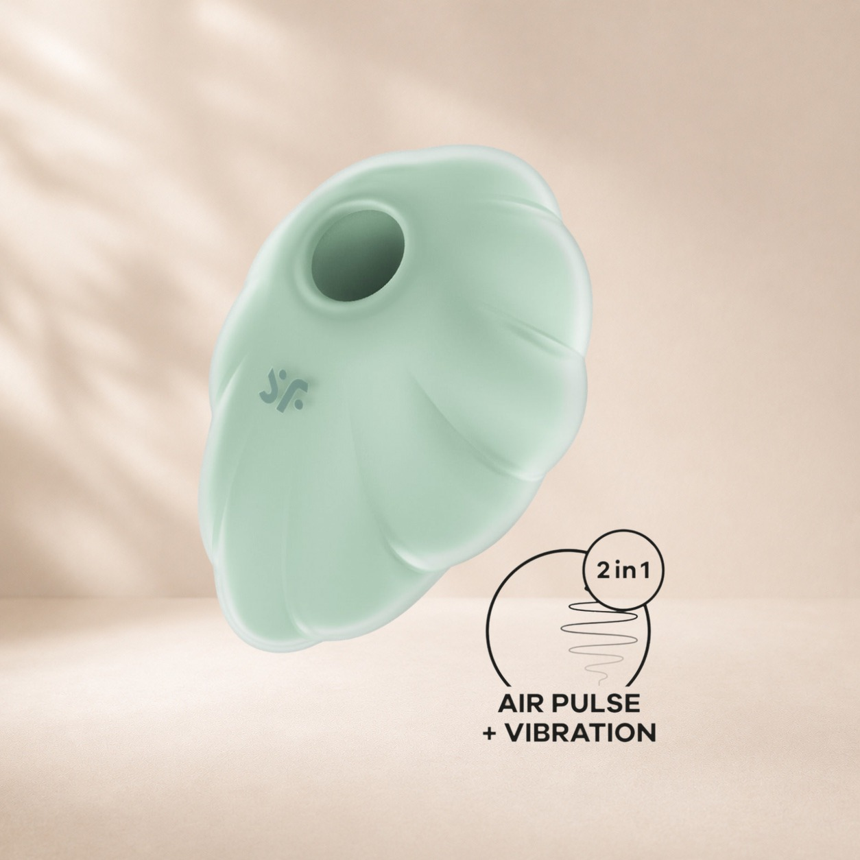 Satisfyer Cloud Dancer - Mint — Air pulse + vibration, doubles as lay-on vibrator