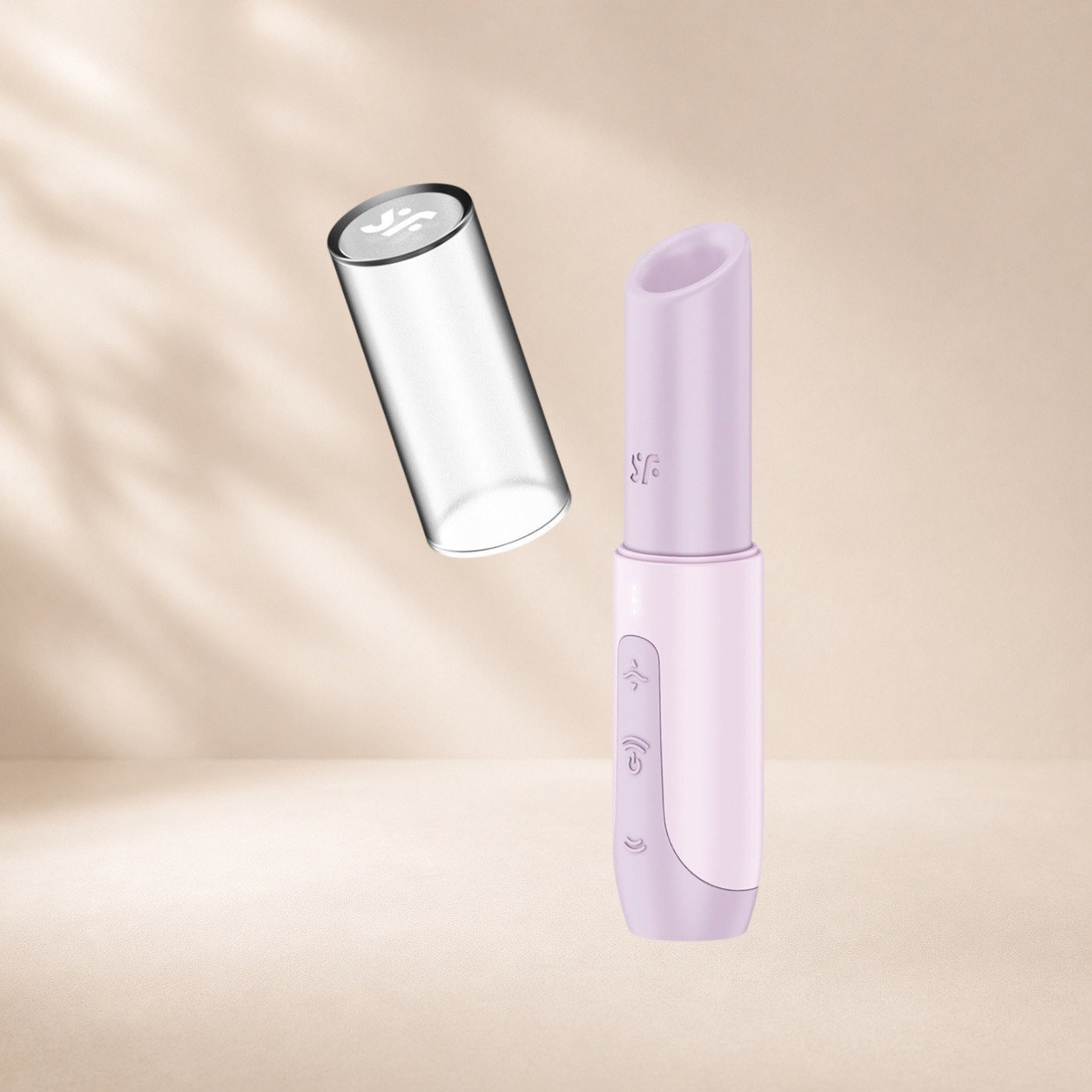 Satisfyer Secret Kiss - Blush Pink — Lipstick-shaped, adjustable membrane, 3 positions