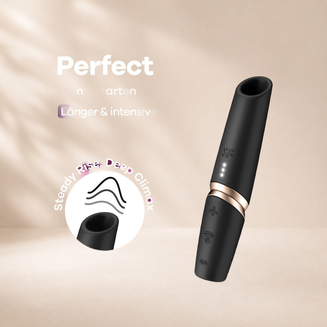 Satisfyer Perfect Kiss - Black, clitoral stimulator (photo 3)