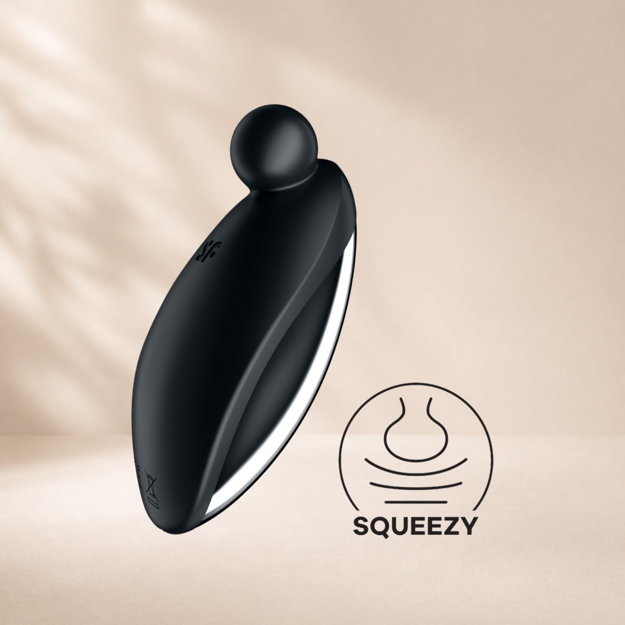 Satisfyer Spot On 2 - Black — Pointed, nubbed lay-on tip