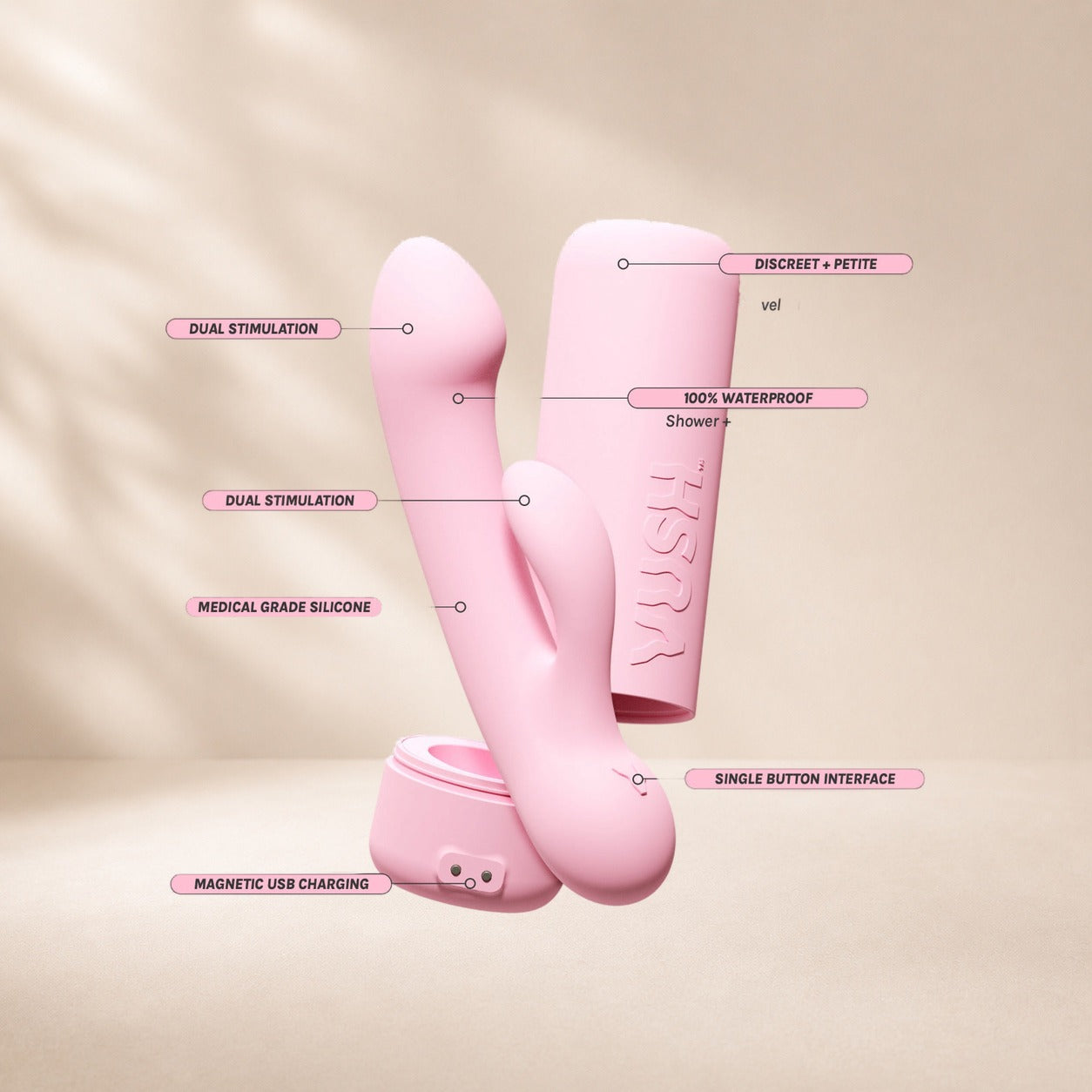 Vush Pop Glow Rabbit, rabbit vibrator (photo 3)