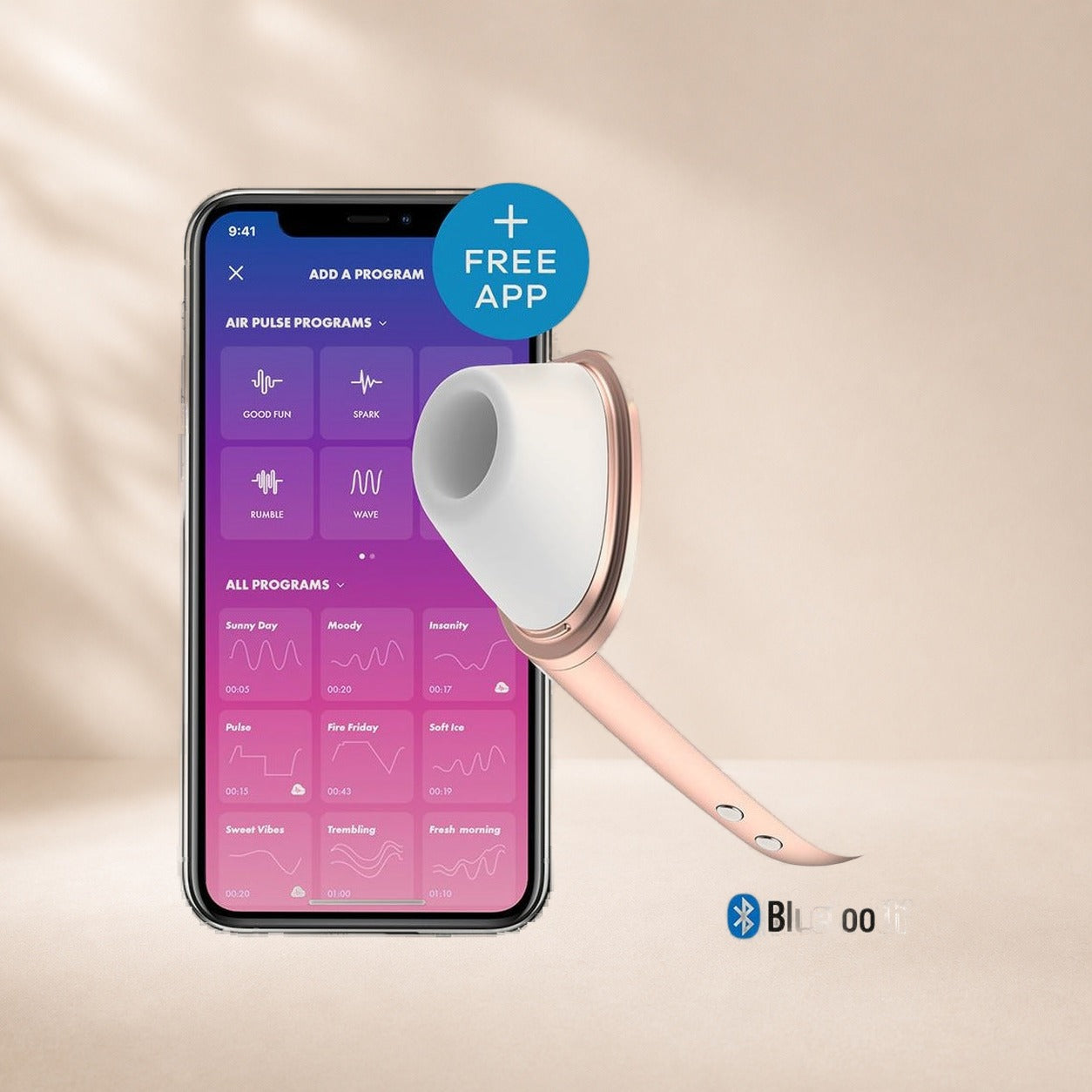 Satisfyer App Enabled Love Triangle - White
