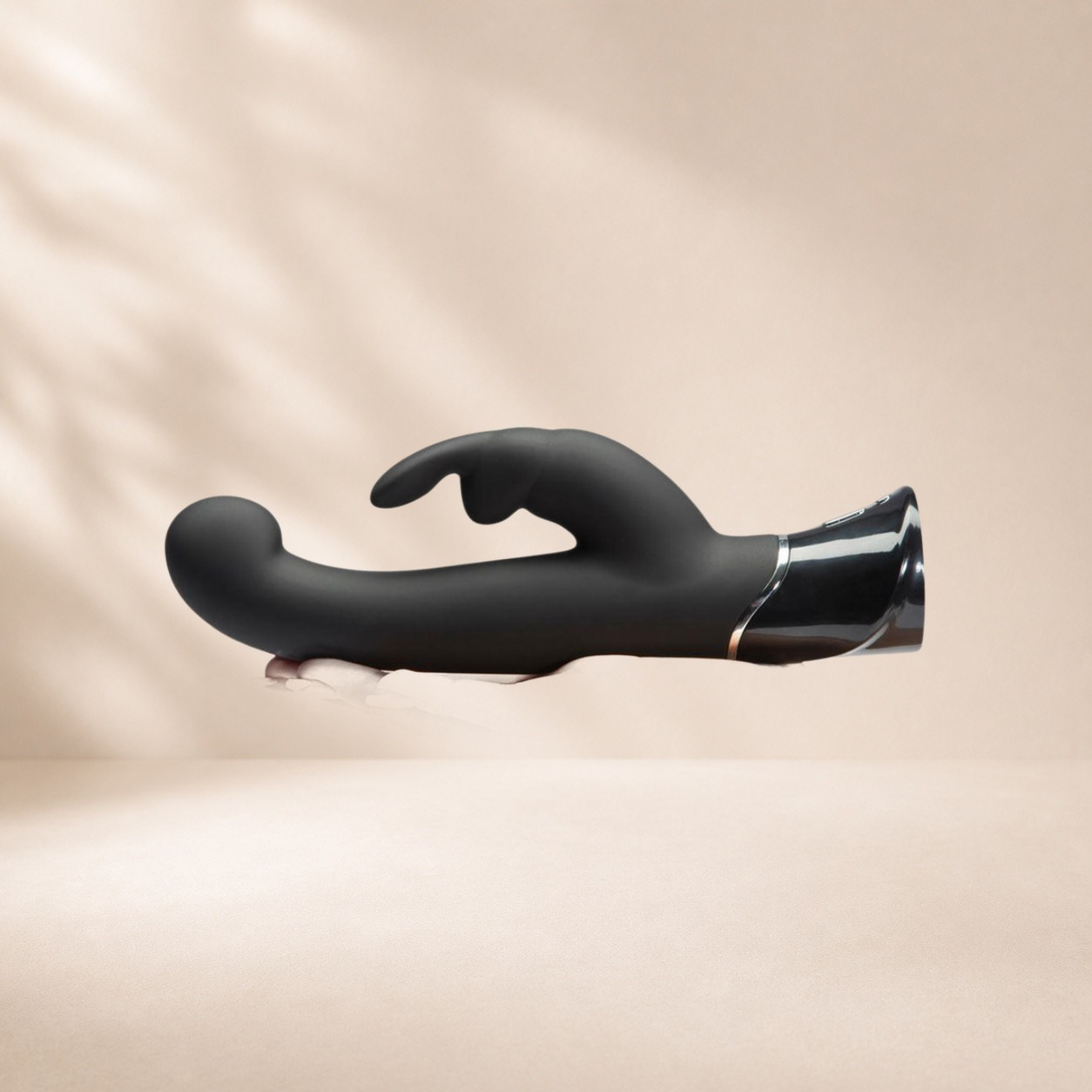 Fifty Shades of Grey Greedy Girl G-Spot Rechargeable Rabbit Vibrator — Curved G-spot shaft + flexible clitoral ears, two independent motors