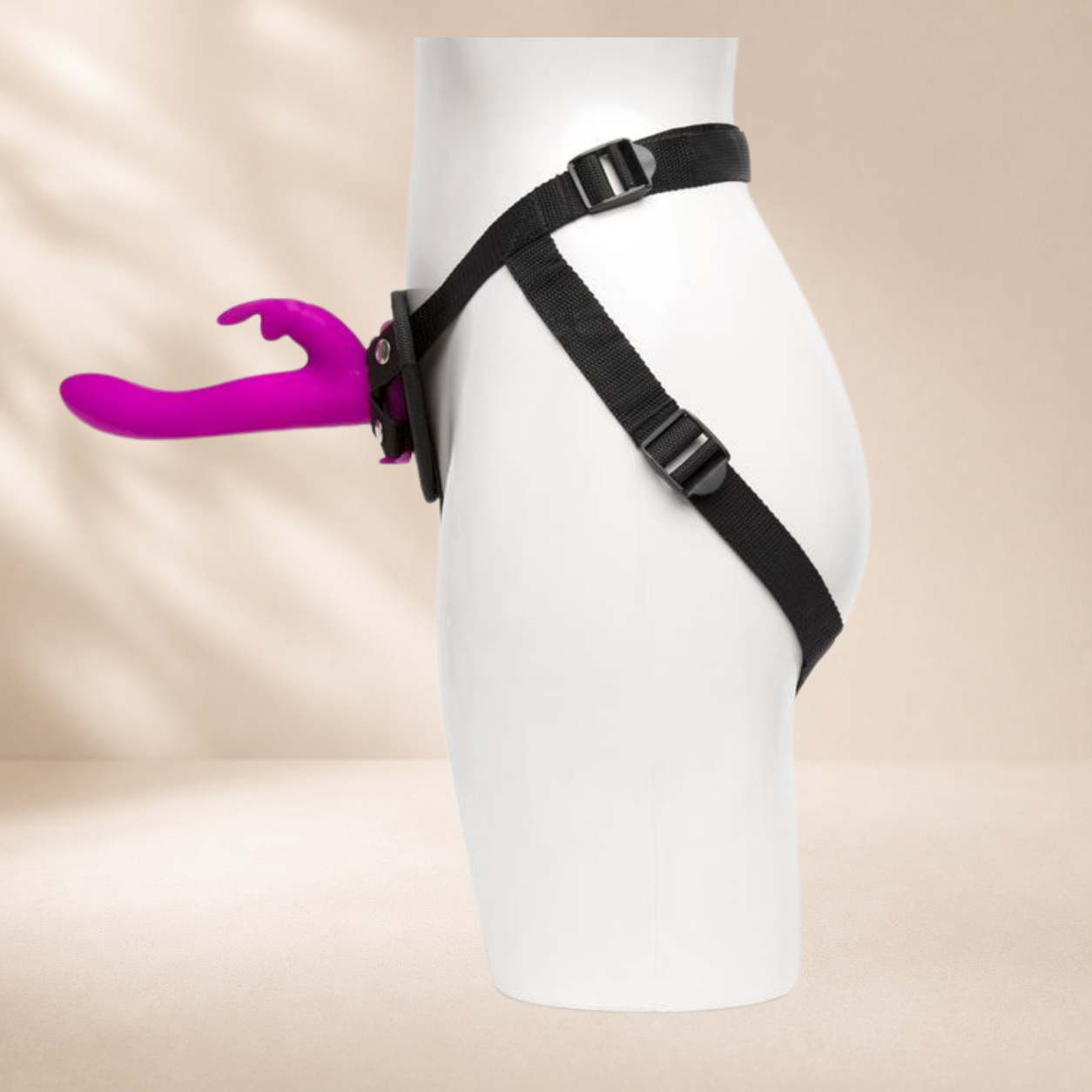Happy Rabbit Vibrating Strap-On Harness Set - Purple