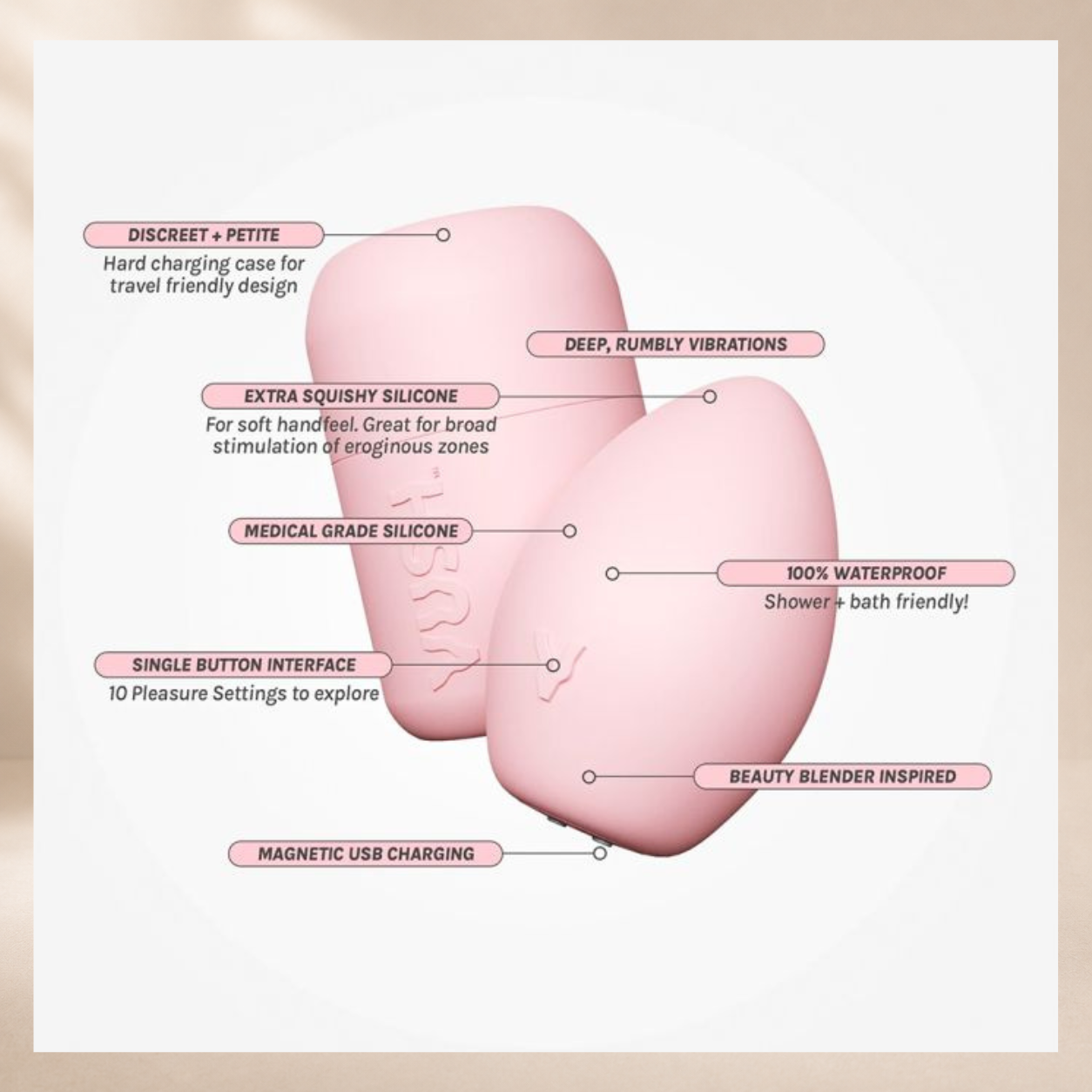 Vush Pop Plump Clitoral Vibrator - Pink