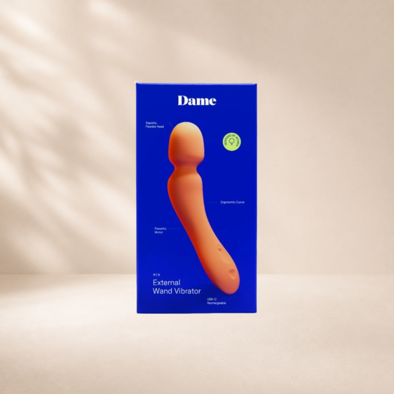 DAME Min Mini Wand Vibrator - Papaya