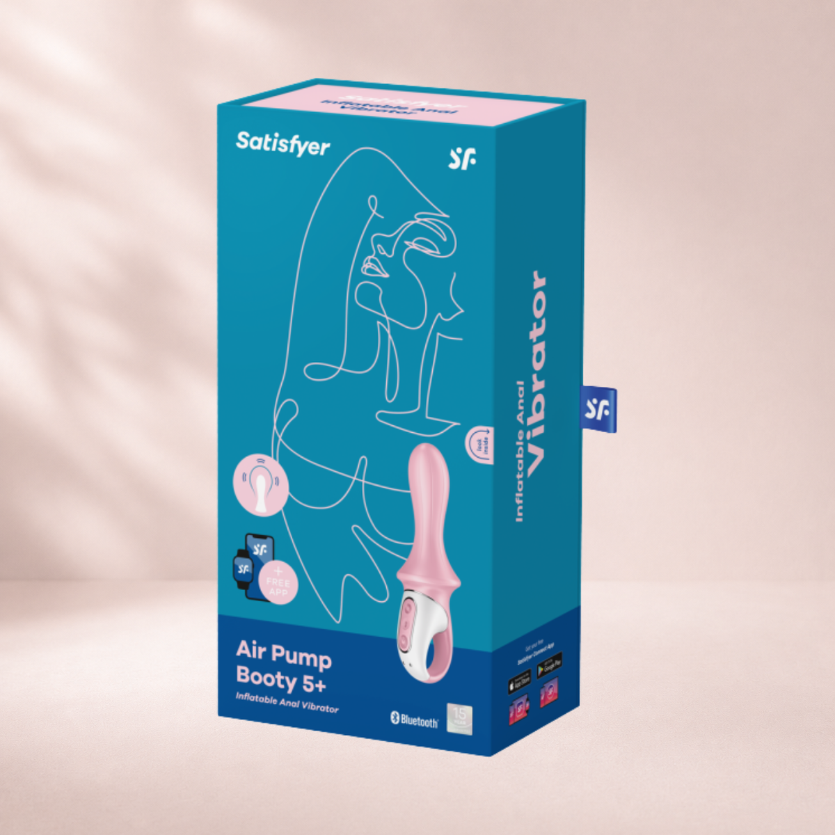 Satisfyer - Air Pump Booty 5 Connect App - Red