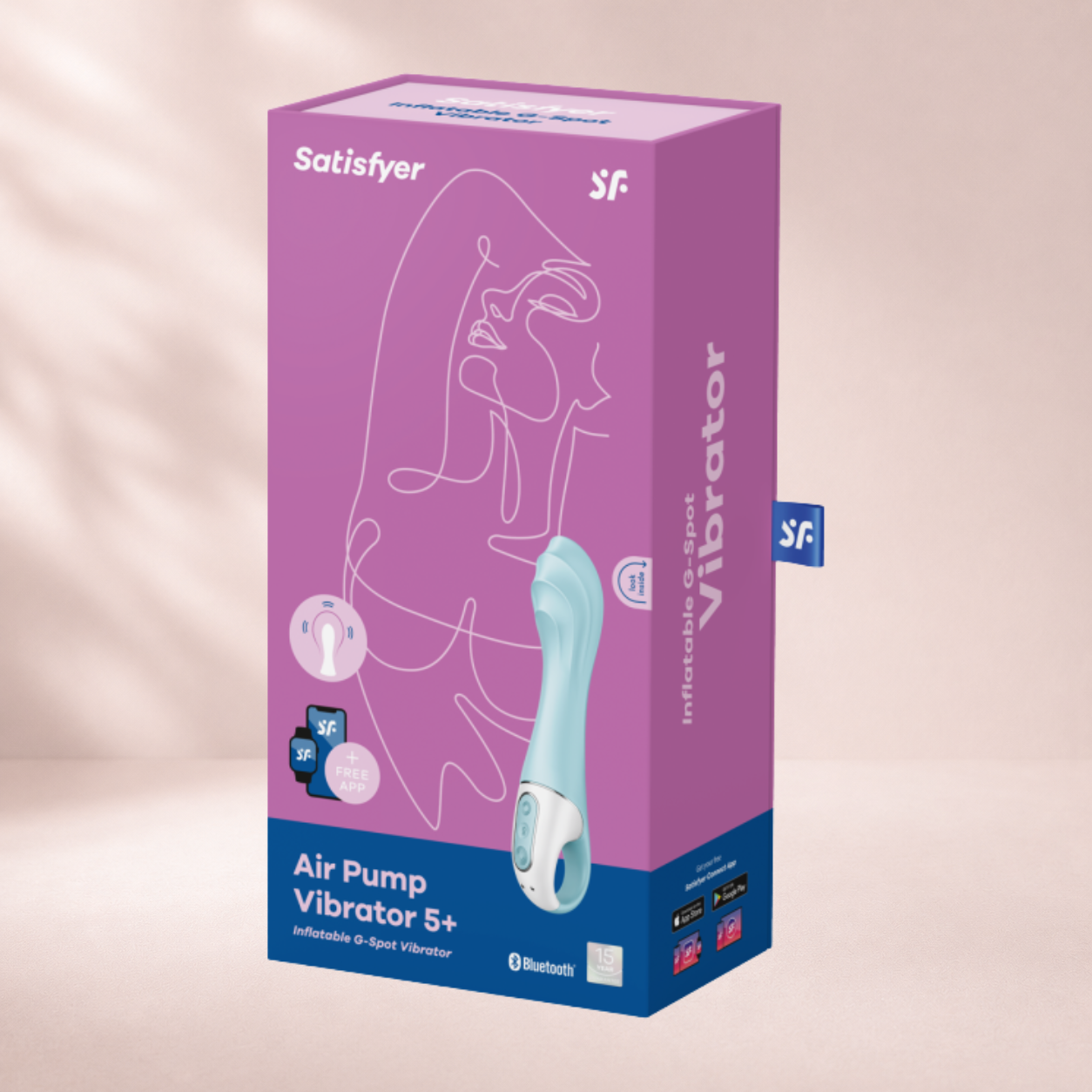 Satisfyer Air Pump Vibrator 5 Connect App - Blue