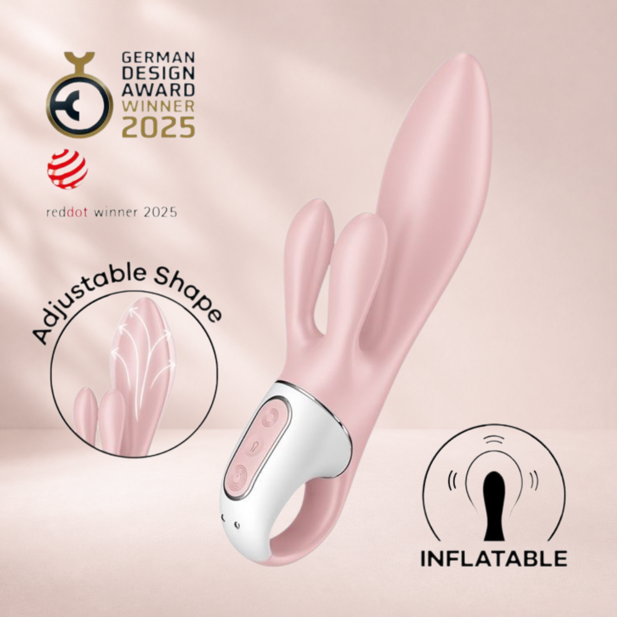Satisfyer Air Pump Bunny 3 rabbit vibrator, rose