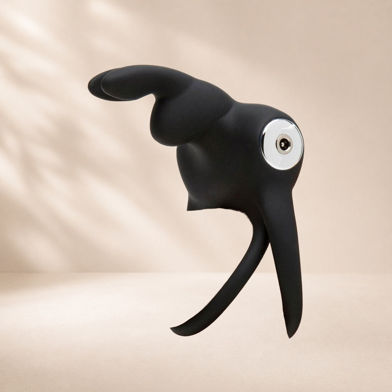 Happy Rabbit Couples Stimulating Rechargeable Love Ring - Black